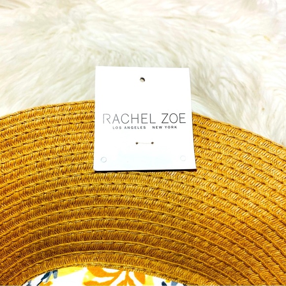 Rachel Zoe Golden Women's Beach Sun Hat with Floral Head Band NWT - Picture 6 of 6